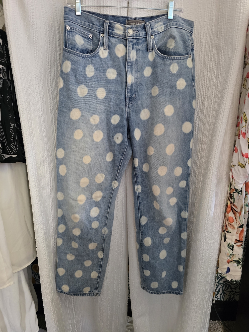 Sixe 29 Polka Dot Light Blue Boyfriend Jeans